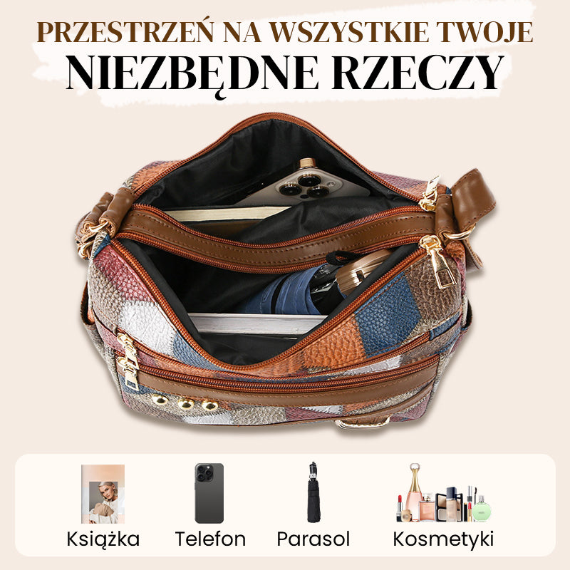 🔥Wyprzedaż: 40% zniżki👜Torba z Vintage Geometrycznym Wzorem - Z Regulowanym Paskiem