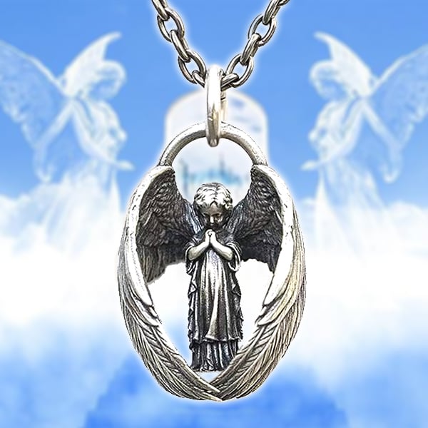 【🎅Świąteczna oferta przedsprzedaży】👼Modlitewny naszyjnik anioła - Jesteś moim aniołem