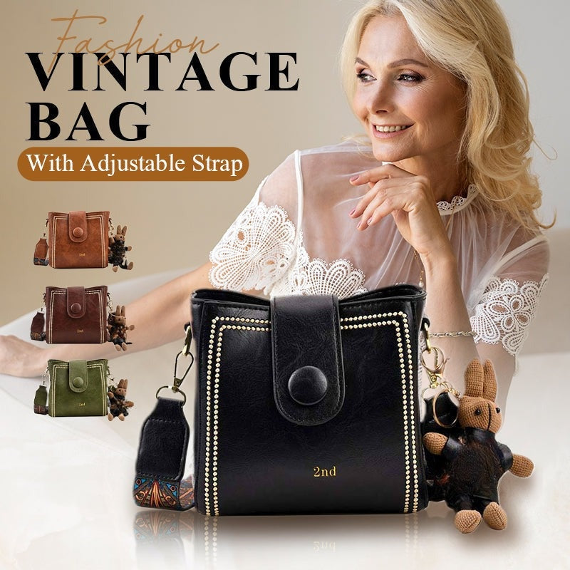 Torba Vintage z Regulowanym, Szerszym Paskiem na Ramię