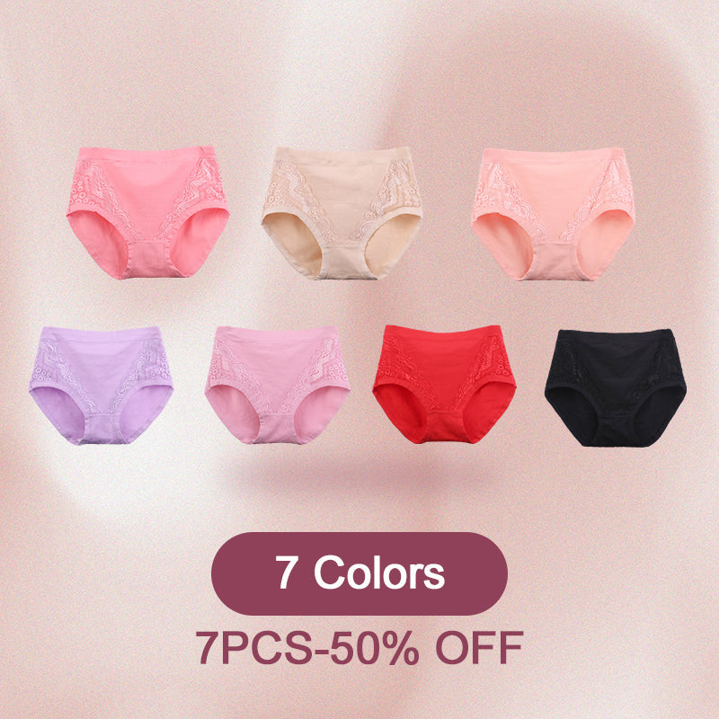 🔥Kup 2 i otrzymaj 1 gratis🔥 Bawełniane majtki Plus Size z wysokim stanem
