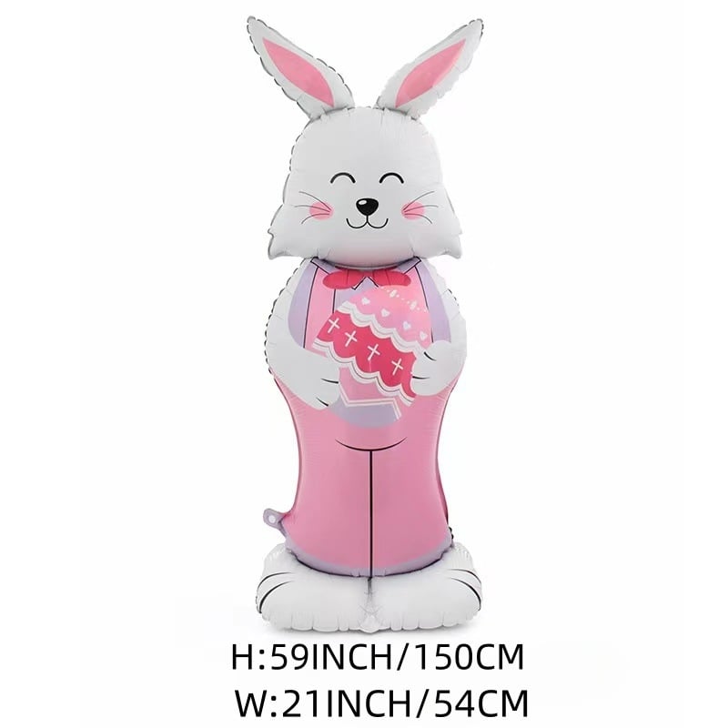 【✨ 1 + 1 gratis - 2 szt.】3 gigantyczne, stojące 3D balony w kształcie królików – radość z samodzielnie stojących dekoracji na każdą imprezę