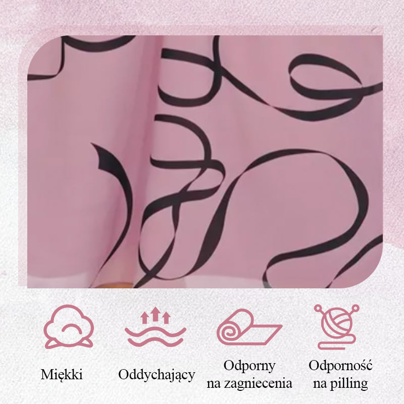 🌸Elegancka luźna sukienka midi z marszczonymi rękawami