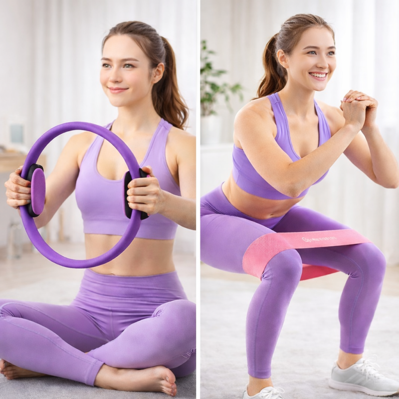 🏆Pierścień treningowy do ćwiczeń oporowych Pilates – wielofunkcyjny pierścień treningowy