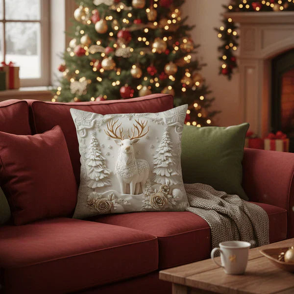 🎄Eleganckie świąteczne poszewki na poduszki(🔥🔥🔥Kupując zestaw czterech sztuk, oszczędzasz więcej.)