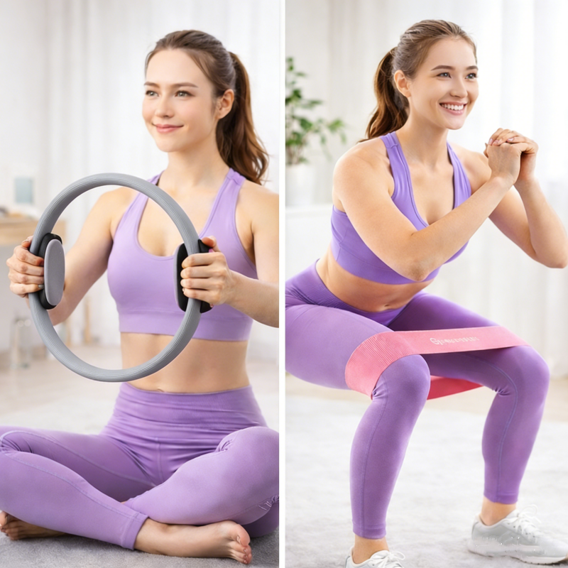 🏆Pierścień treningowy do ćwiczeń oporowych Pilates – wielofunkcyjny pierścień treningowy