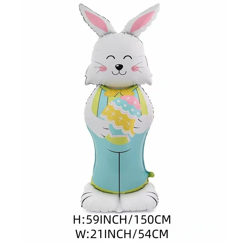 【✨ 1 + 1 gratis - 2 szt.】3 gigantyczne, stojące 3D balony w kształcie królików – radość z samodzielnie stojących dekoracji na każdą imprezę