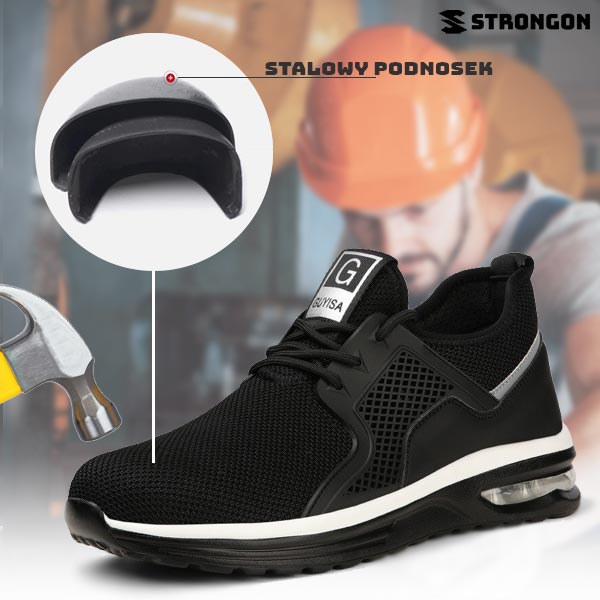 STRONGON® – WZMOCNIONE WYTRZYMAŁE SNEAKERSY MĘSKIE ZE STALOWYM NOSKIEM