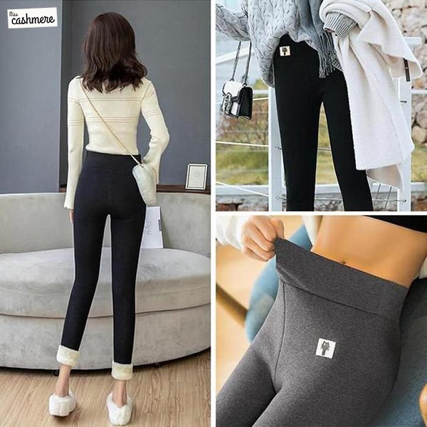 MISSCASHMERE® - ZIMOWE TERMICZNE LEGGINSY