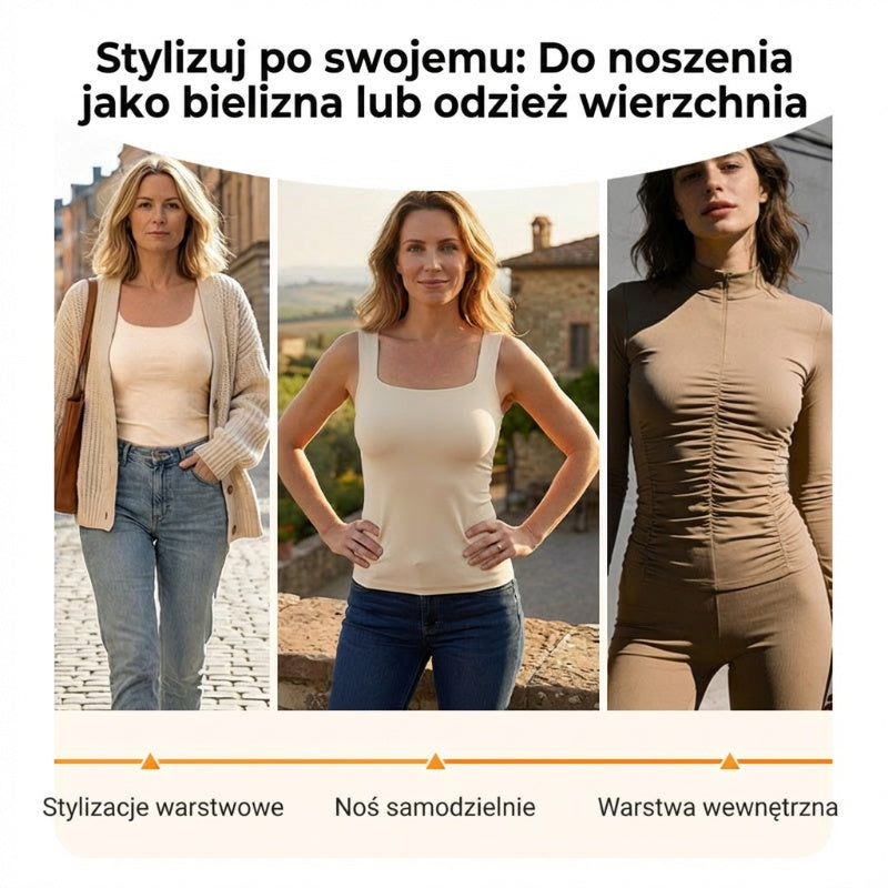 Kamizelka termiczna dla kobiet z wbudowanym biustonoszem
