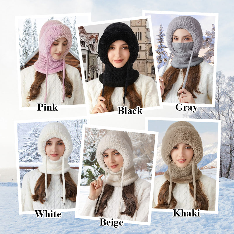 ❄️Damski zimowy jednoczęściowy czapka-szalik-maska 4 w 1 kominiarka