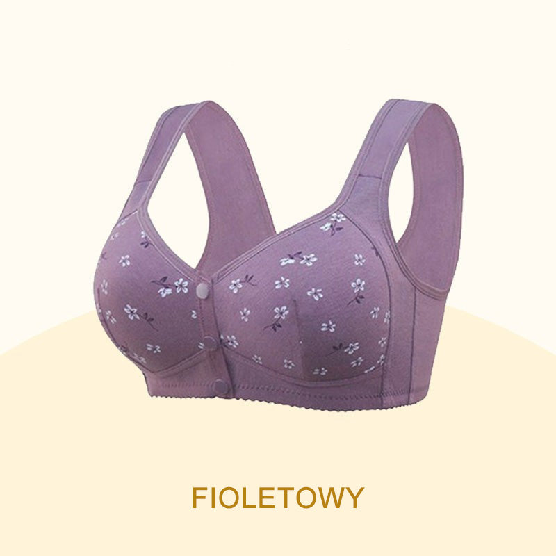 【S-6XL】🌸Bawełniany biustonosz Premium z rozcięciem z przodu