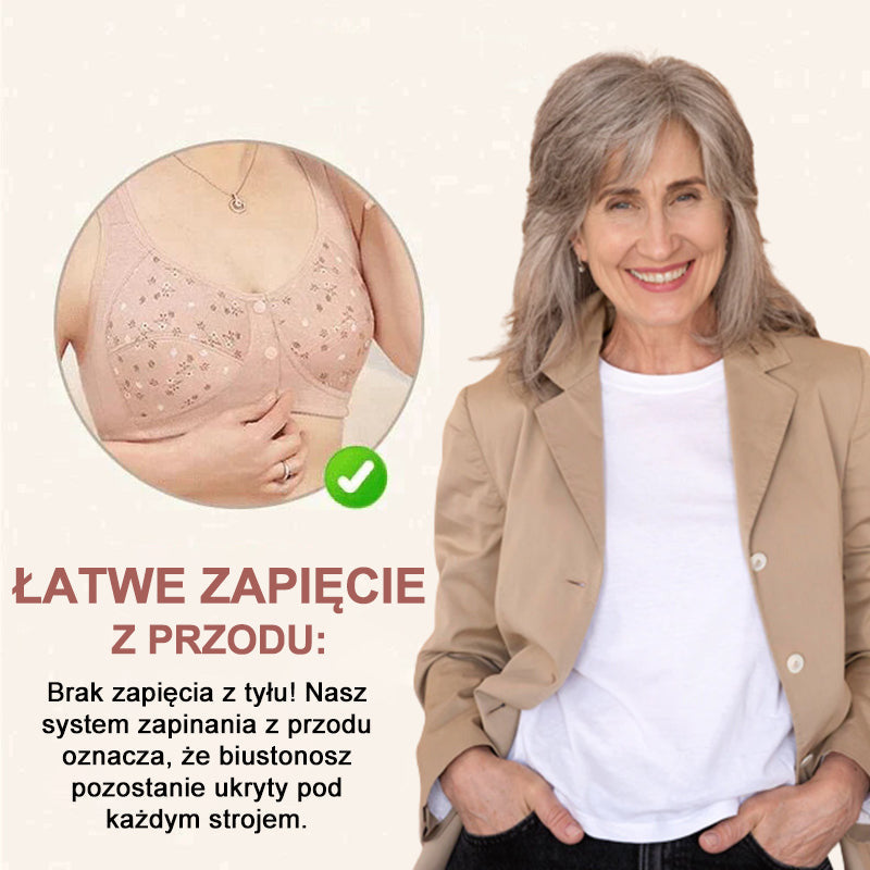【S-6XL】🌸Bawełniany biustonosz Premium z rozcięciem z przodu