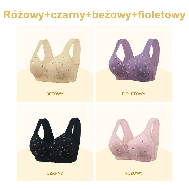 【S-6XL】🌸Bawełniany biustonosz Premium z rozcięciem z przodu
