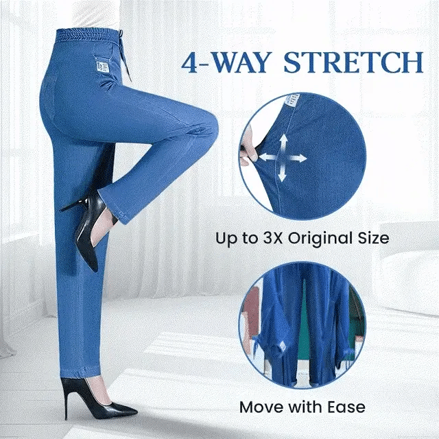 🔥2025 Gorąca wyprzedaż🔥Slim casual straight ice silk jeans👖