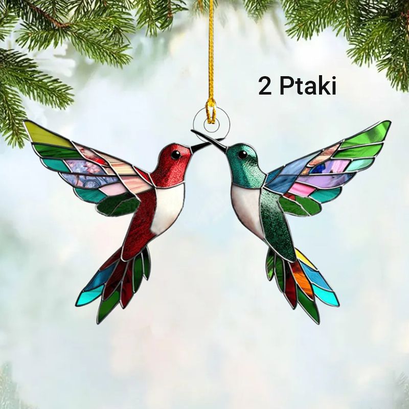Witrażowe Ozdoby Wiszące Dla Członków Rodziny Kolibrów