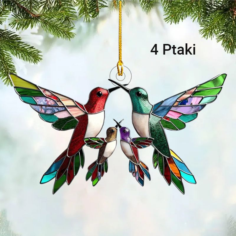 Witrażowe Ozdoby Wiszące Dla Członków Rodziny Kolibrów