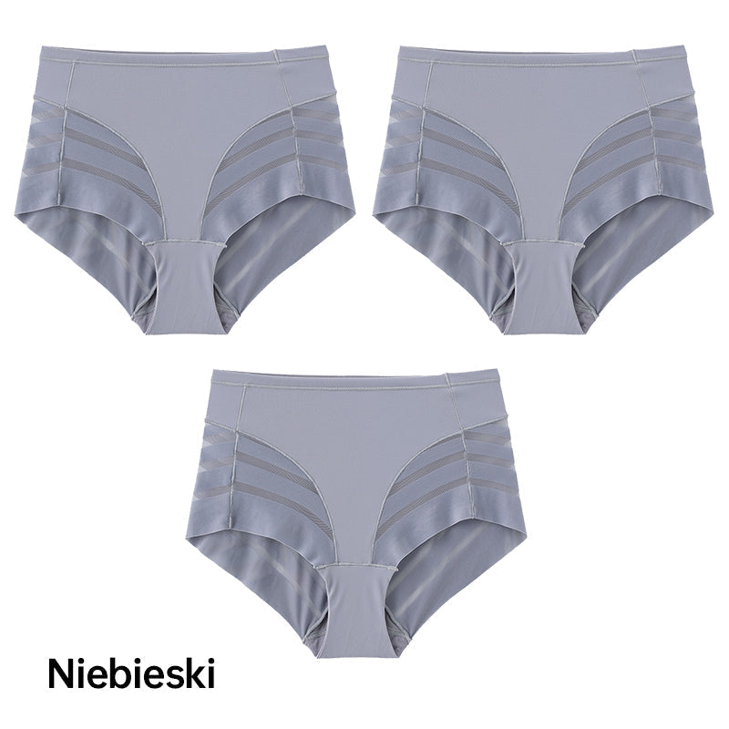 Oddechowe Majtki w Paski Bezszwowe dla Kobiet