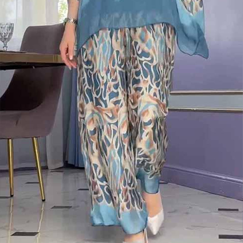 🌸 Luźny top i spodnie z nadrukiem✨🦋