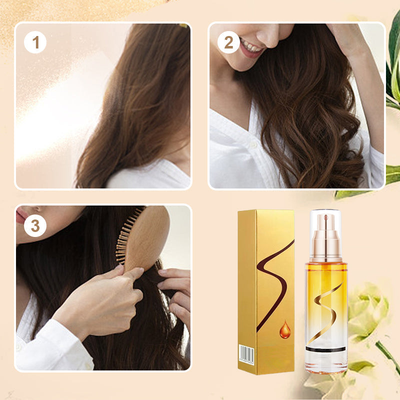 💁♀️✨ Olejowo-serumowy spray do włosów kręconych ✨💆♀️ Lekka 3w1 kuracja: blask, ochrona przed puszeniem się i trwała definicja loków – bez ciężkich pozostałości!