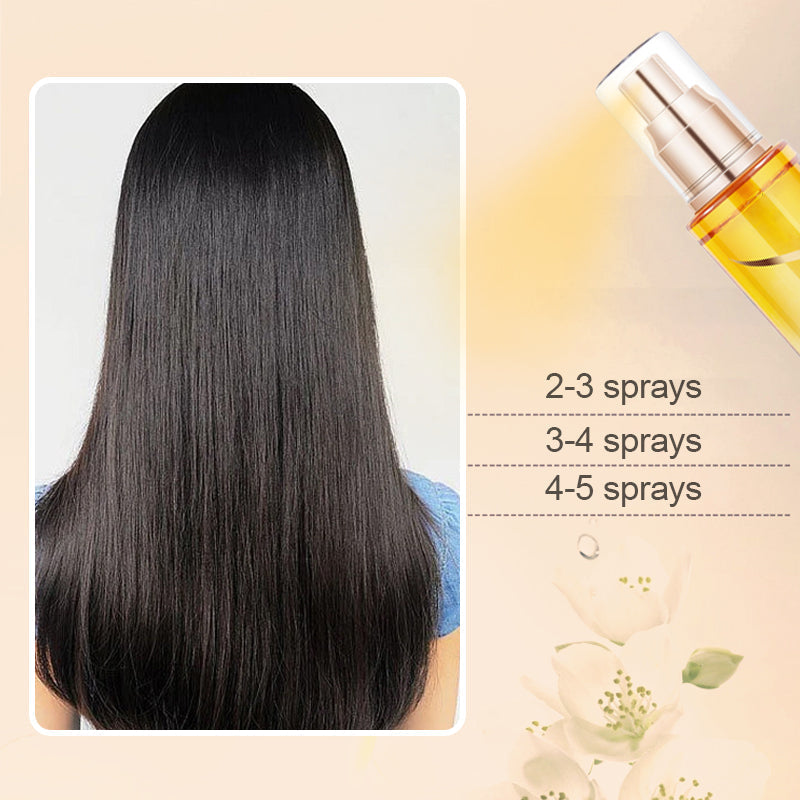💁♀️✨ Olejowo-serumowy spray do włosów kręconych ✨💆♀️ Lekka 3w1 kuracja: blask, ochrona przed puszeniem się i trwała definicja loków – bez ciężkich pozostałości!