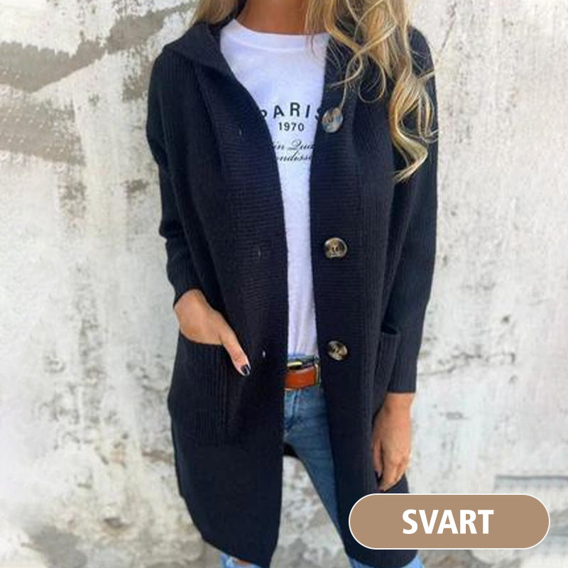 🌸Zapinany na guziki kardigan z kapturem dla kobiet