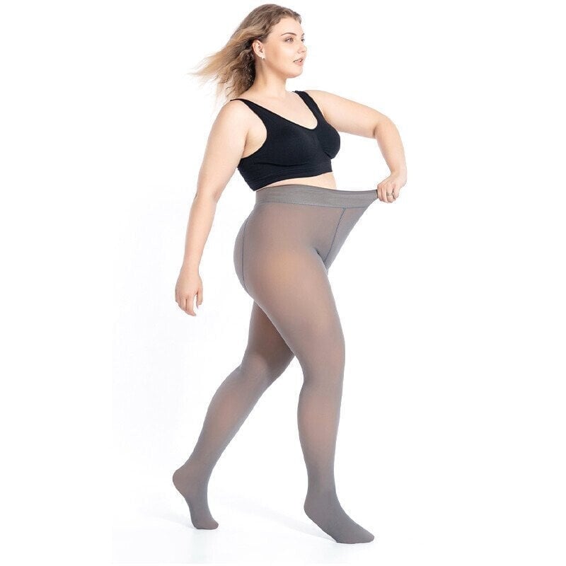 Flawless Legs Fake półprzezroczyste, ciepłe rajstopy elastyczne z pluszową podszewką
