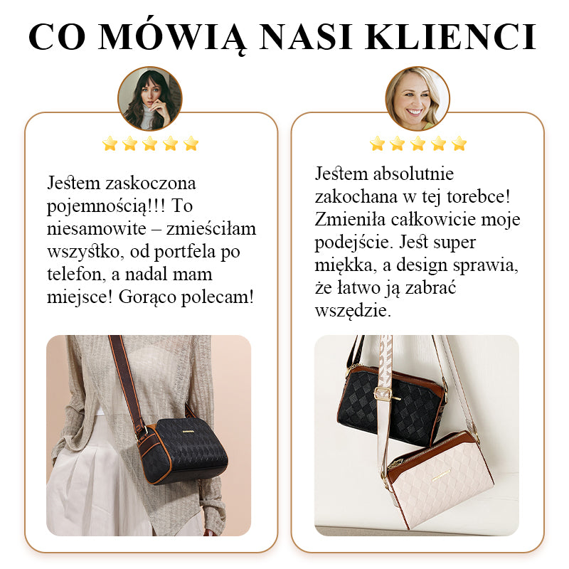 👜Torebka na Ramię z Trzema Warstwami i Wzorem Diamentowym dla Kobiet