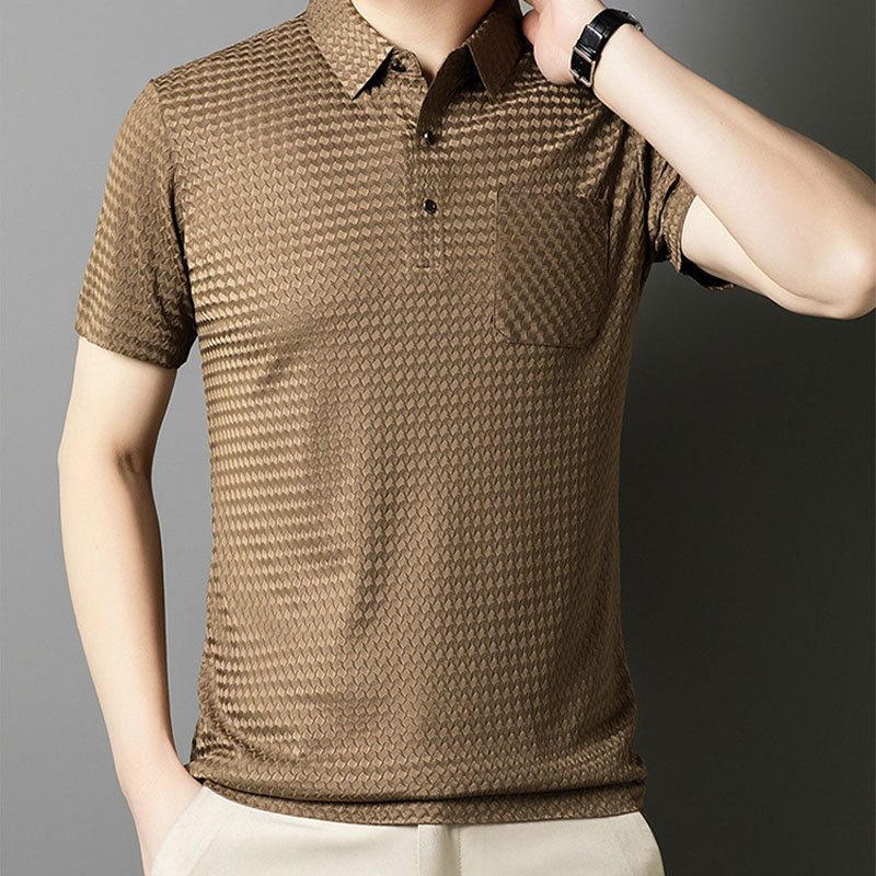 【M-2XL】👕Męska teksturowana koszula z krótkim rękawem