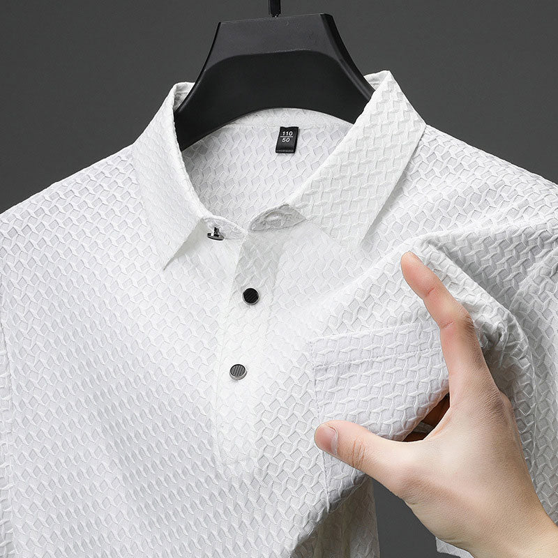 【M-2XL】👕Męska teksturowana koszula z krótkim rękawem