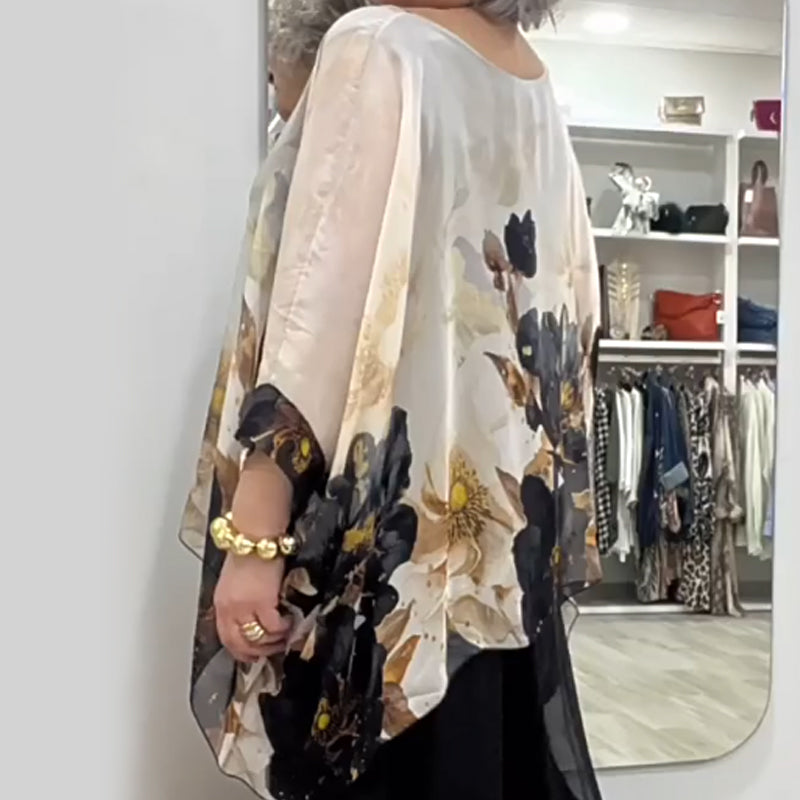 💖Casualowy top damski z okrągłym dekoltem z nadrukiem