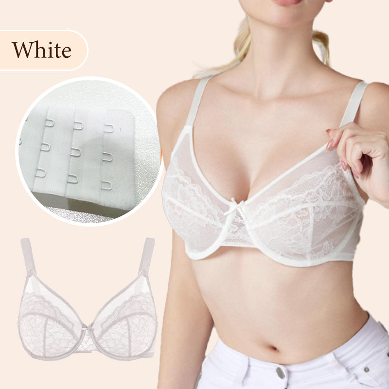 🔥Drugi element odzieży -40%🔥Ultracienki, oddychający, seksowny biustonosz koronkowy