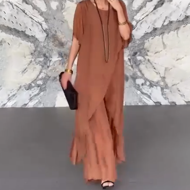 💖Damski nieregularny top i luźne spodnie w komplecie(Top + Spodnie)