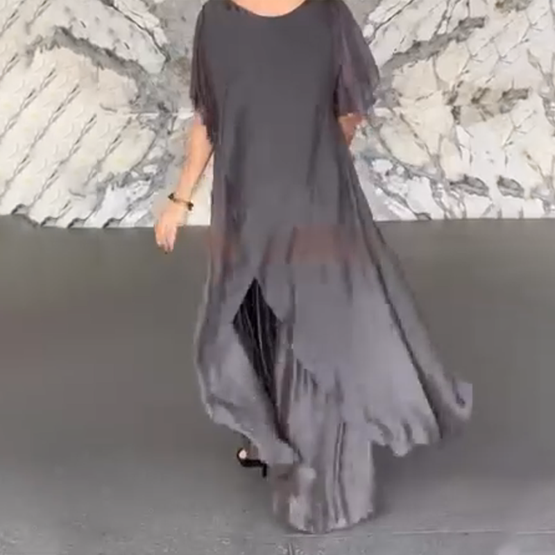 💖Damski nieregularny top i luźne spodnie w komplecie(Top + Spodnie)