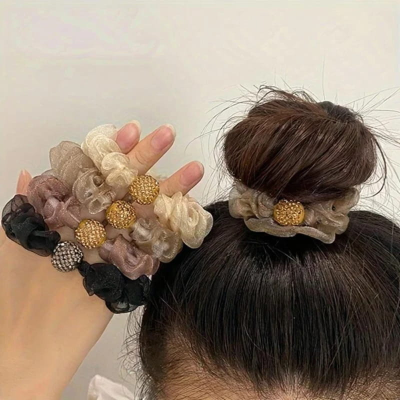 【✨Kup 1 i otrzymaj 2 gratis】💕Eleganckie opaski do włosów z siateczki z kryształkami