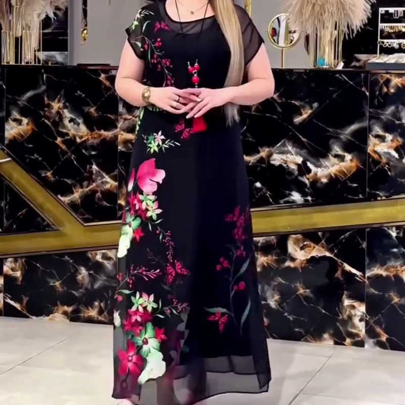 ✨👗【M-4XL】Eleganckie tiulowe sukienki w kwiaty dla kobiet