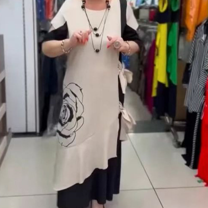 Blokowanie kolorów marszone sukienkę