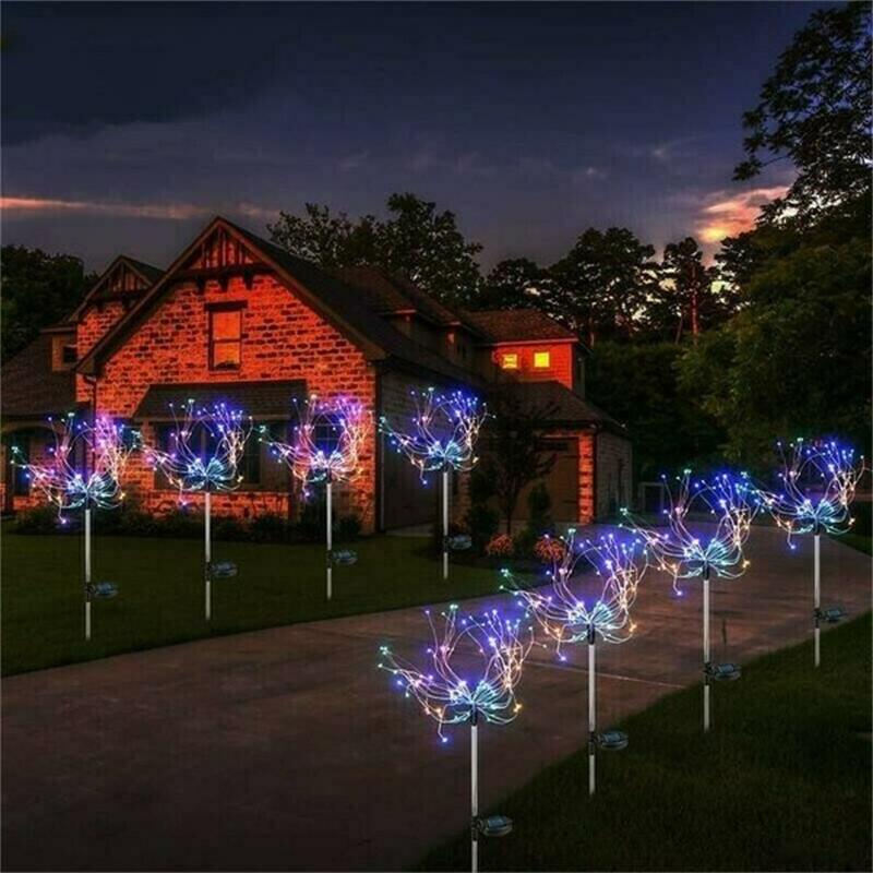 🎇Wodoodporna solarna lampa ogrodowa z fajerwerkami