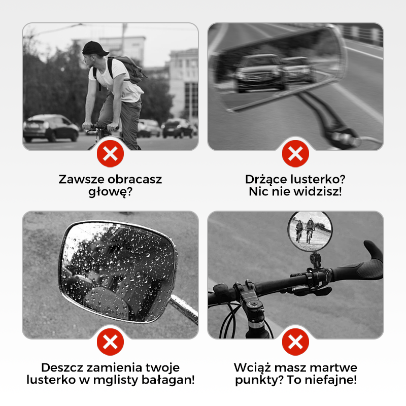 Lusterko Rowerowe na Kierownicę