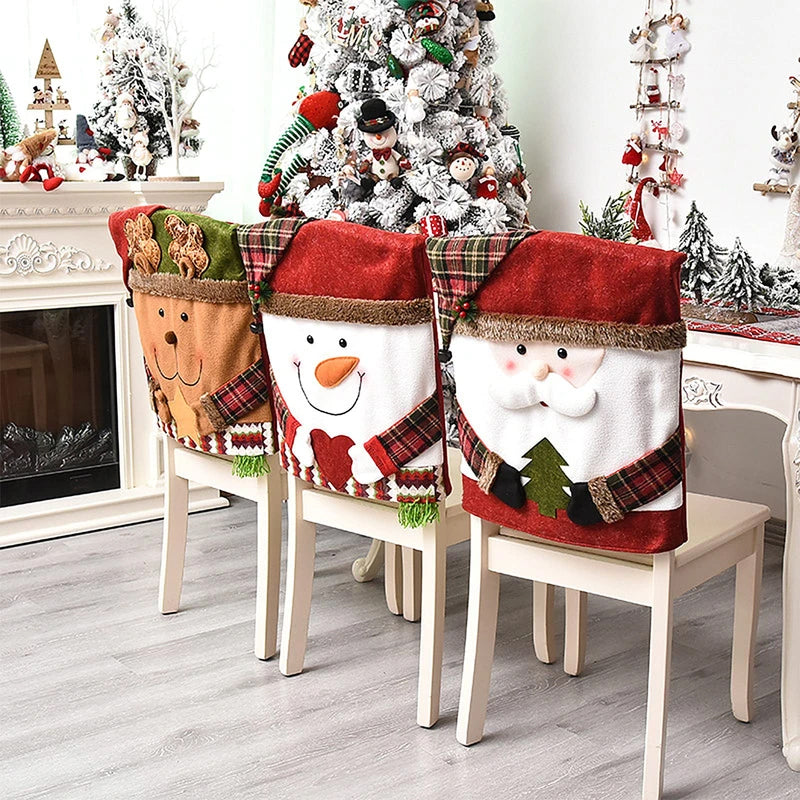 🎄Promocja świąteczna 50% ZNIŻKI🎅✨Pokrowiec na krzesło z motywem świątecznym