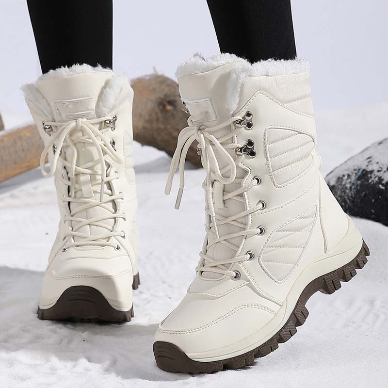 Damskie ciepłe śniegowce za kostkę z wiązaniem❄️👢