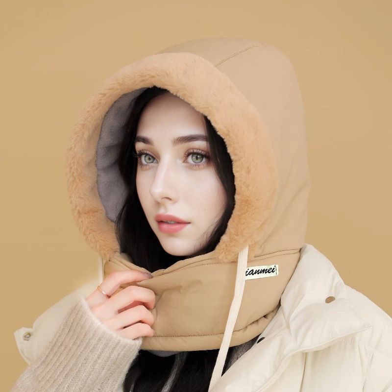 Czapka termiczna unisex z grubszym materiałem, polarową podszewką i dołączoną osłoną na twarz❄️