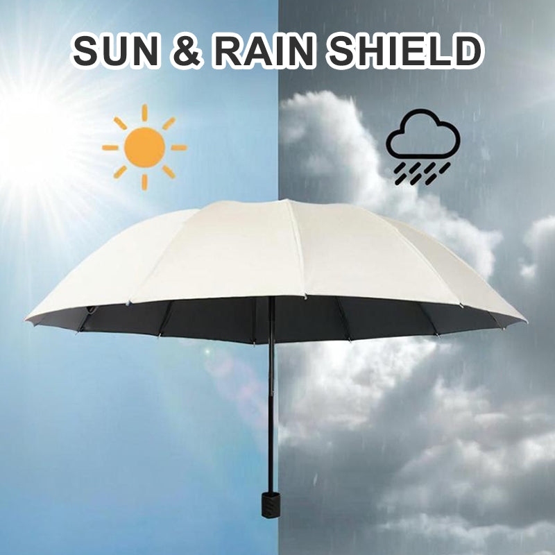 ☔Duży, składany parasol przeciwwiatrowy z 12 żebrami