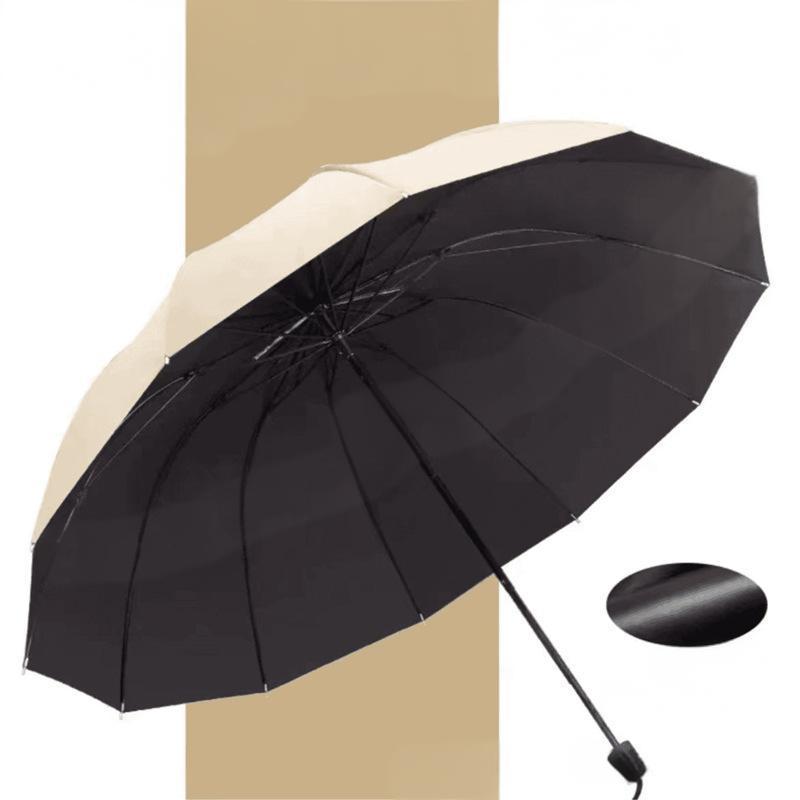 ☔Duży, składany parasol przeciwwiatrowy z 12 żebrami