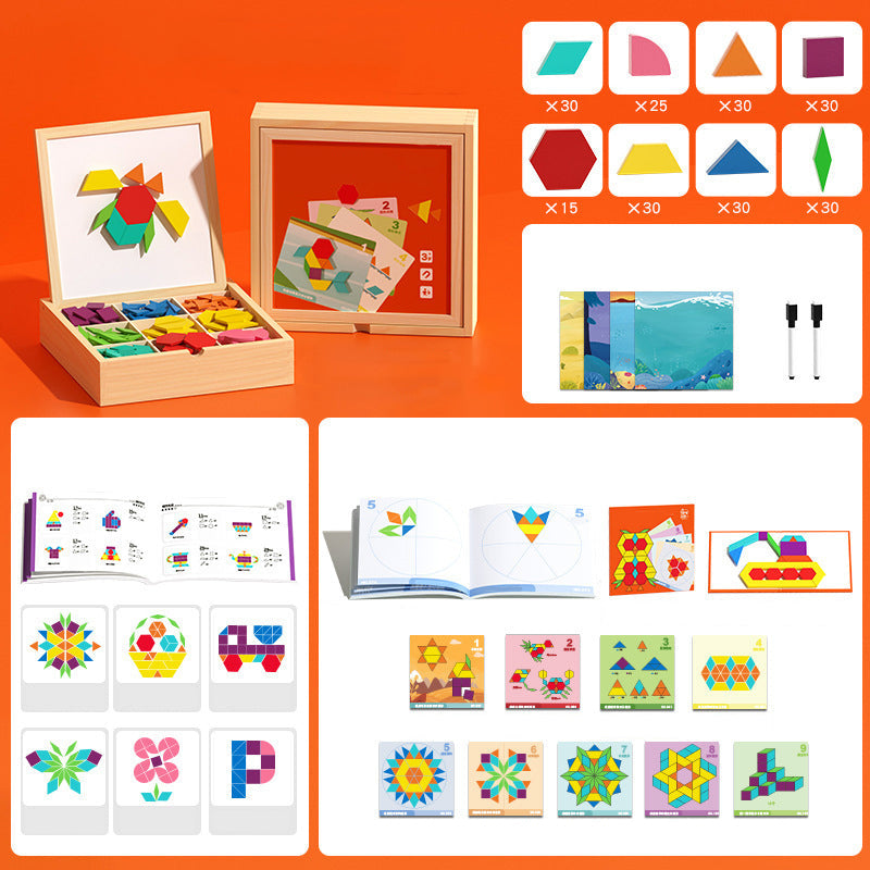 🎄Idealny prezent świąteczny🎁 Drewniany zestaw puzzli magnetycznych🧠🧩