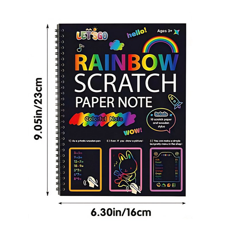 🎨 Kreatywna książka do malowania Rainbow Scratch Art