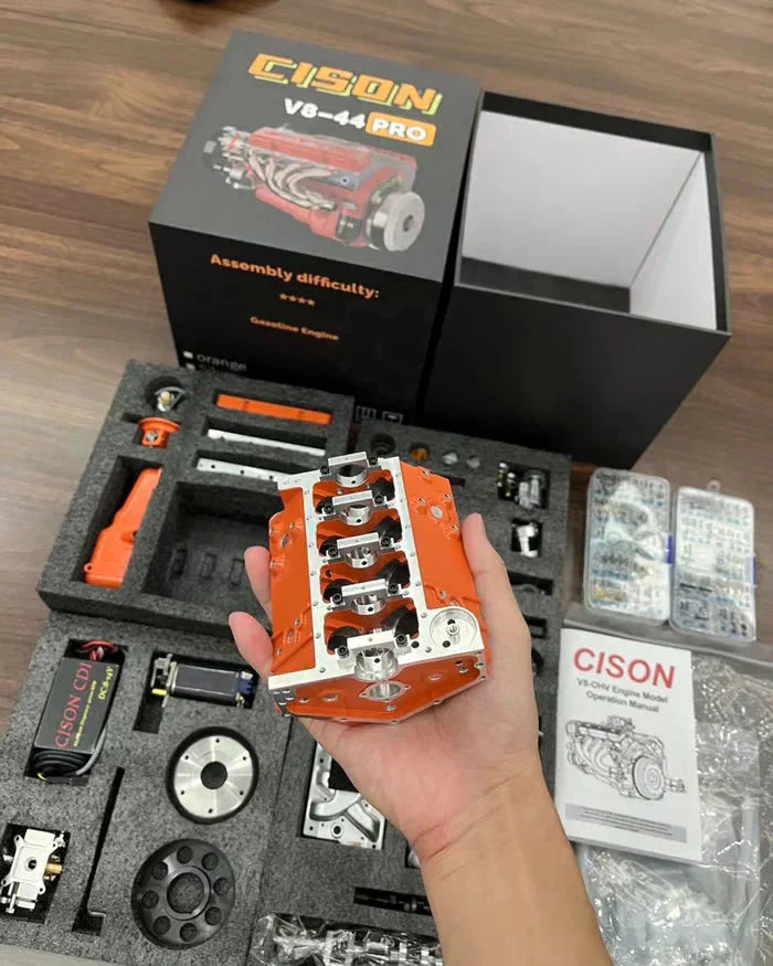 Model silnika V8 do samodzielnego montażu / w pełni przegubowy