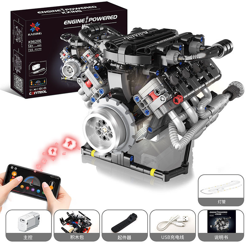 Model silnika V8 do samodzielnego montażu / w pełni przegubowy