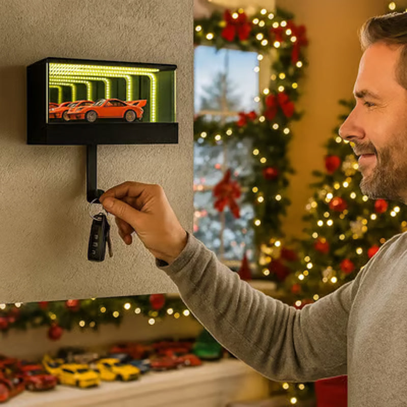 🚗Infinity Mirror LED brelok do kluczyków samochodowych🎄Pokaż swoje ulubione samochody