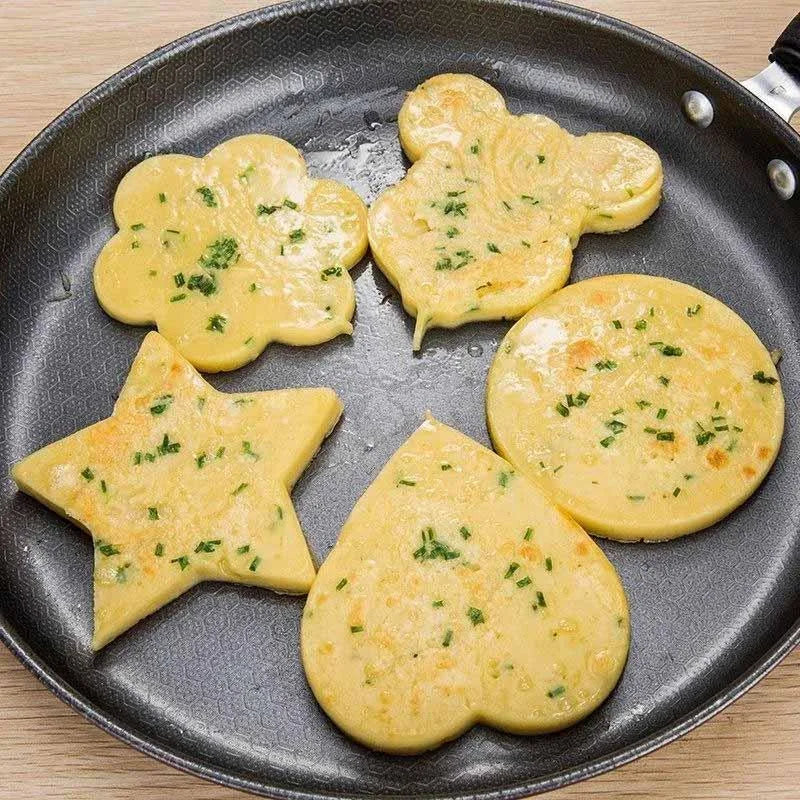 🌟Zestaw foremek do omletów ze stali nierdzewnej (5 sztuk)