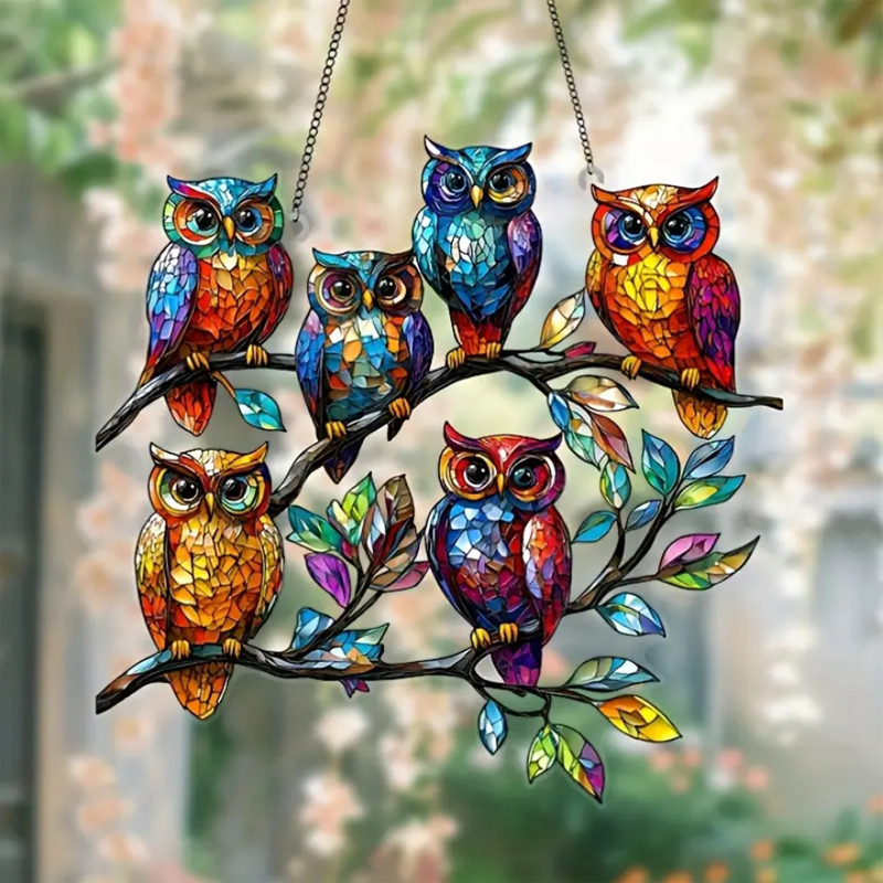 🦜Witrażowa ozdoba okienna w kształcie ptaka